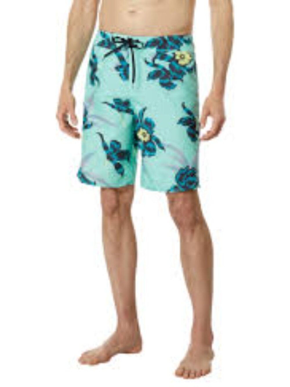 Volcom Teal and Black Floral Board Shorts Size 38‎